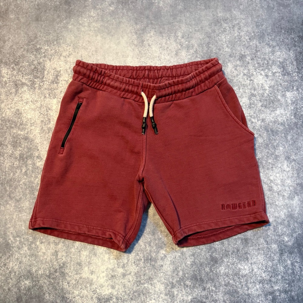Rawgear Mens XL Maroon Fleece Sweat Shorts Gym Training Athletic Workout
